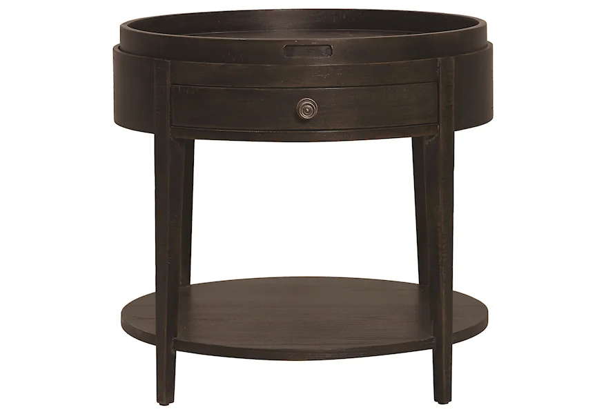 Woodridge Round End Table by Bassett at Esprit Decor Home Furnishings